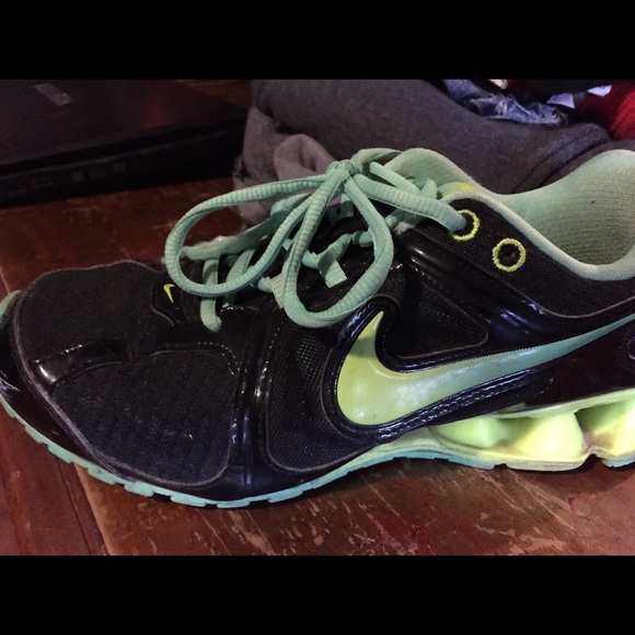 Green Nike shoes