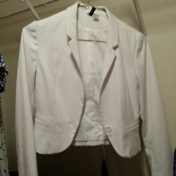 White H&M blazer