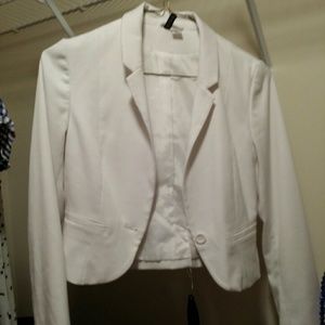 White H&M blazer