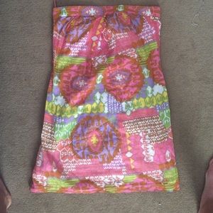 TRINA TURK STRAPLESS TUBE DRESS