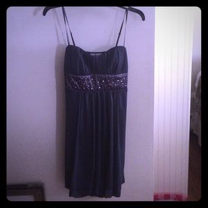 Gray dress with sequin band