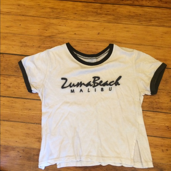 Brandy Melville navy and white Zuma Beach top