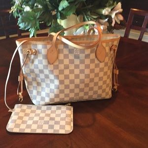 Sold Authentic Louis Vuitton Neverfull pm azur