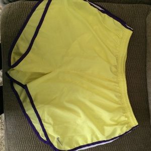 Women's XL Nike shorts yellow with purple