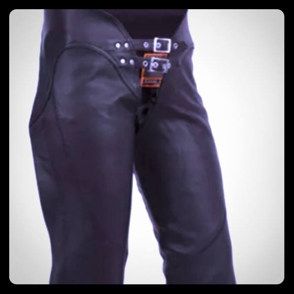 SOLD !! Women Double Belted Chap XS
