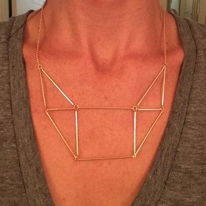 Gold geometric necklace
