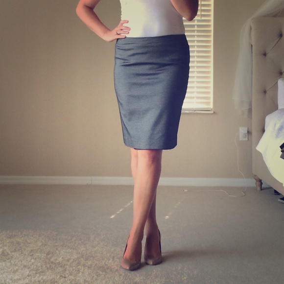 sheen pencil skirt