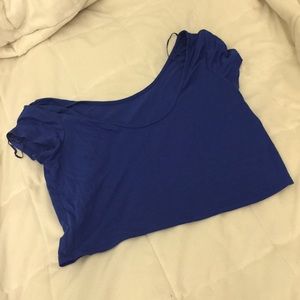 Navy blue cropped t top