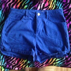 Blue High Waisted Shorts !