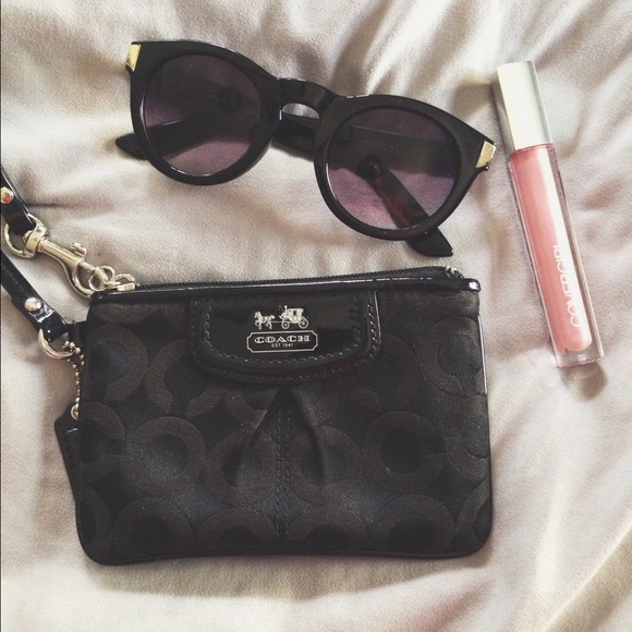 COACH Black Wristlet