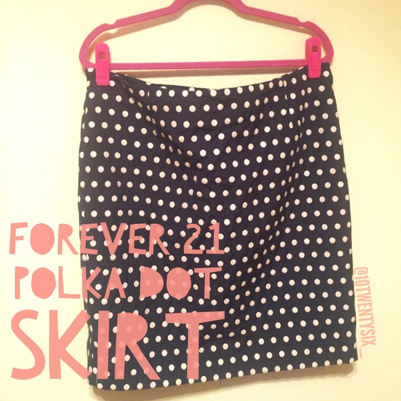Forever 21 Polka Dot Pencil Skirt