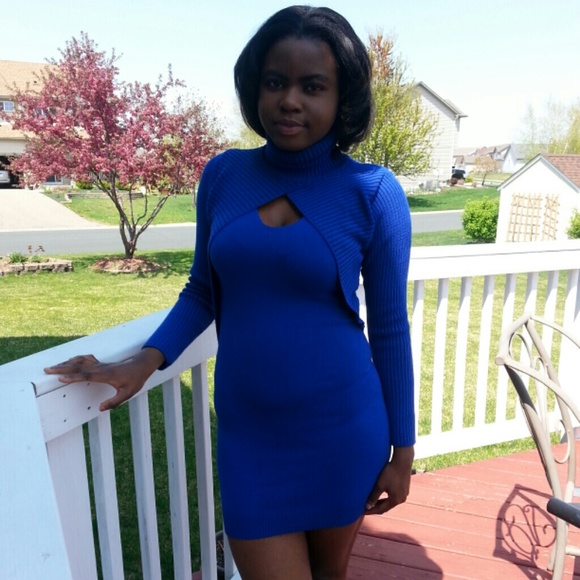 Blue Sweater Dress