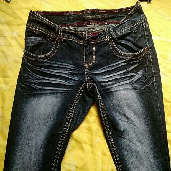 Flare blue jeans