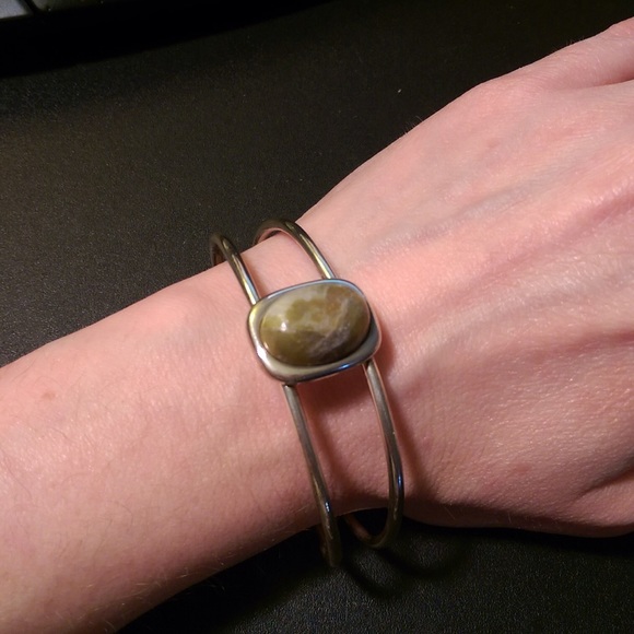 Connemara Marble Sterling Silver Cuff Bracelet