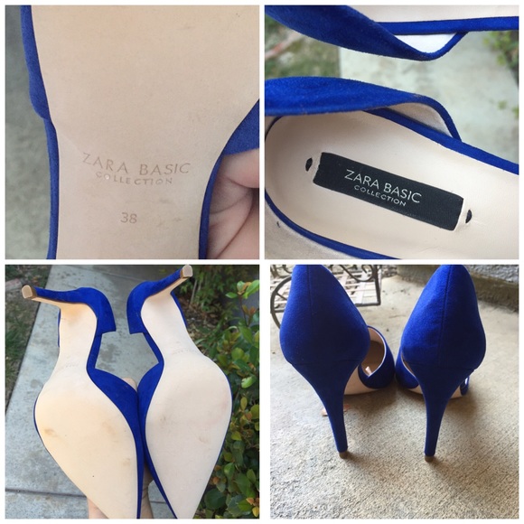 🔽{Zara} blue suede like pumps - Picture 2 of 4