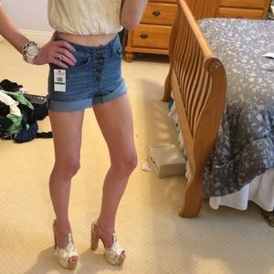 Jessica Simpson denim button up shorts, size 24
