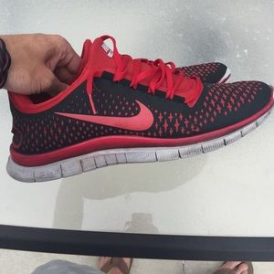 Nike free run 3.0 red/black