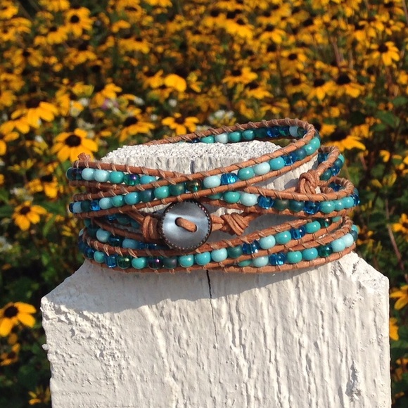 Turquoise mix wrap bracelet