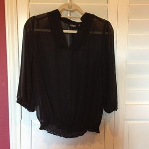 Sheer Black Blouse