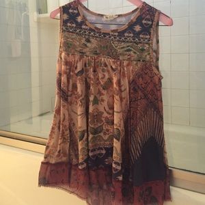 anthropologie pattern tank top