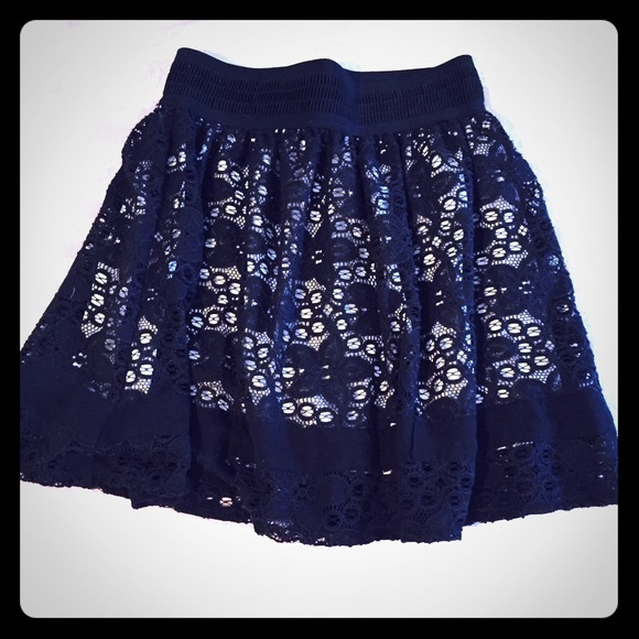 Black lace skirt