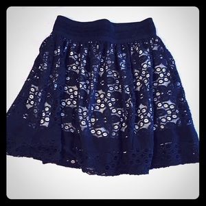 Black lace skirt