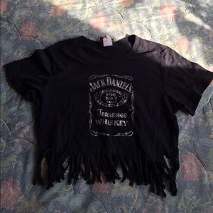 JACK DANIELS FRINGE CROP TOP