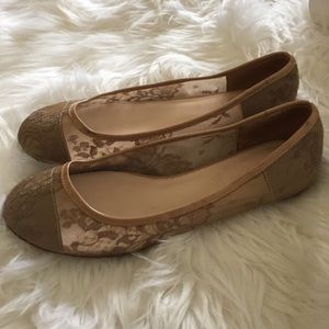 Elie Tahari Lace Ballerina Flats
