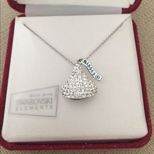 NWT Swarovski Hershey Kiss Necklace