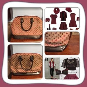 Burgundy handbag