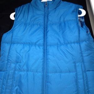 Blue reversible vest