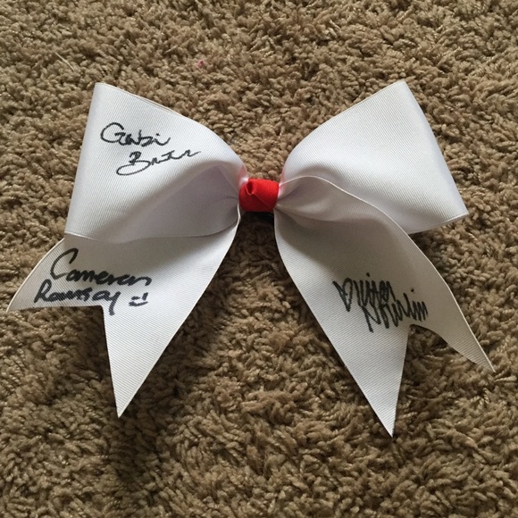 Signed cheer bow