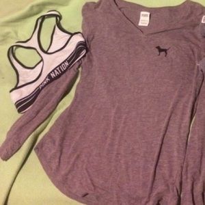 VS sports bra and t shirt