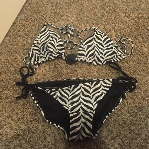 Zebra print swim suit