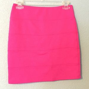 Hot pink pencil skirt