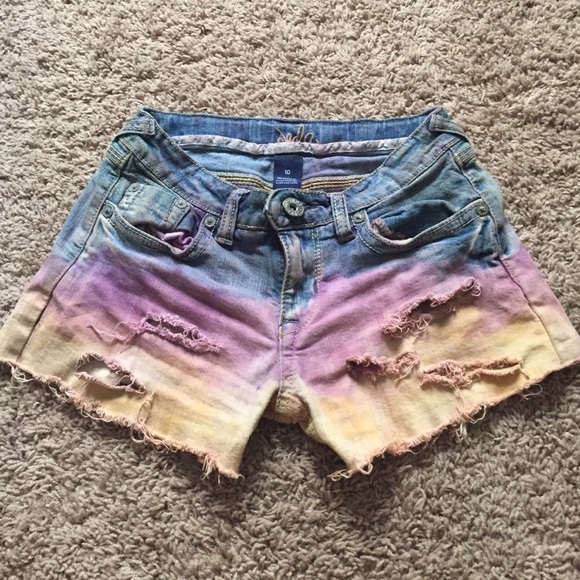 Tye dye cut off shorts