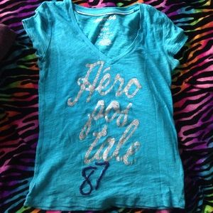 Light Blue Aeropostale Vneck Tshirt