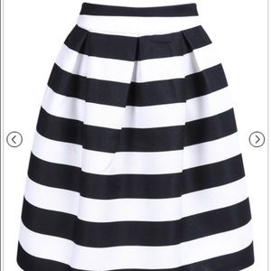 SOLD IN BUNDLE Black and White Flare Skirt