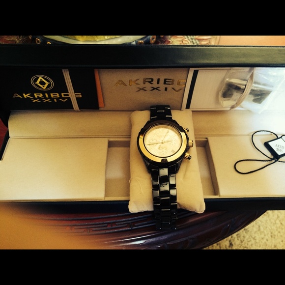 Akribos ceramic watch