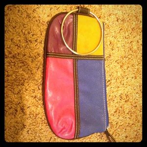 Multi colored clutch