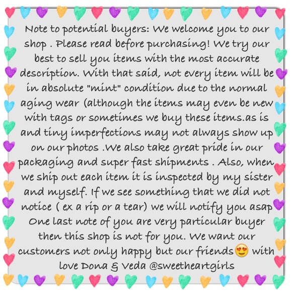 Please read before shopping our closet