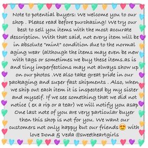 Please read before shopping our closet