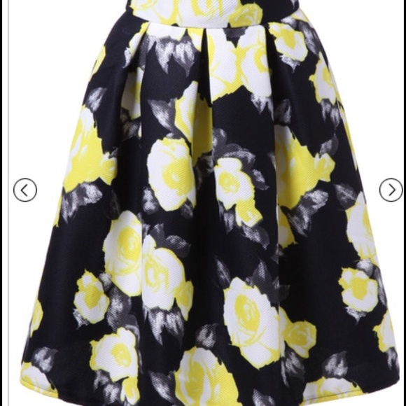 SOLD IN BUNDLE Yellow Black White Skirt
