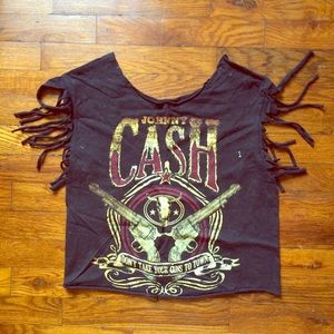 Shredded Johnny Cash tee