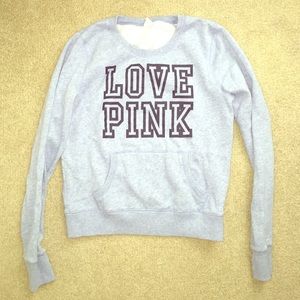 Pink crew neck sweatshirt
