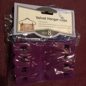 Purple Velvet Hanger Clips