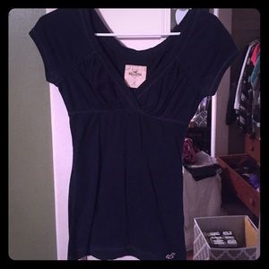 Navy Hollister Co. fitted v-neck top
