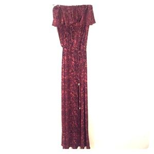 ☕️Brown Snakeskin-Print Maxi Dress NWOT