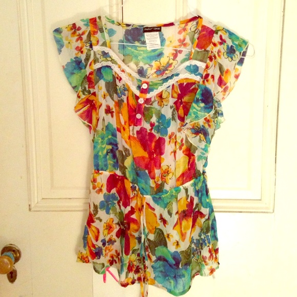 Floral Paper Doll Blouse