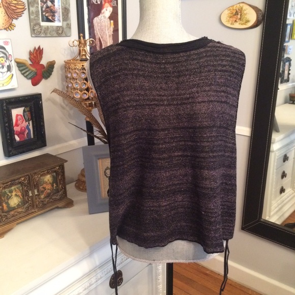 💔💔Free People Zodiac Top, black sleeveless - Picture 4 of 4